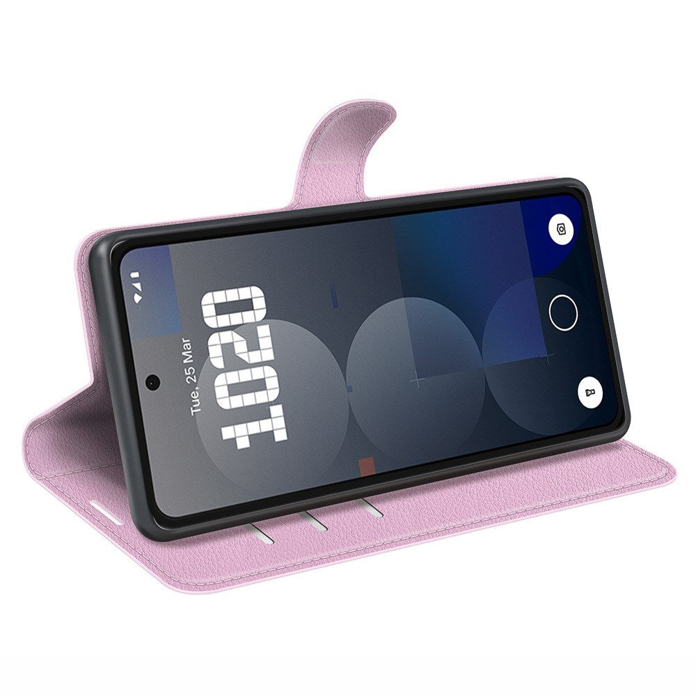 EIDERWOOD - Nothing Phone (3a) Pro - Kunstlæder Flip Cover m. Kortholder & Ståfunktion - Lyserød