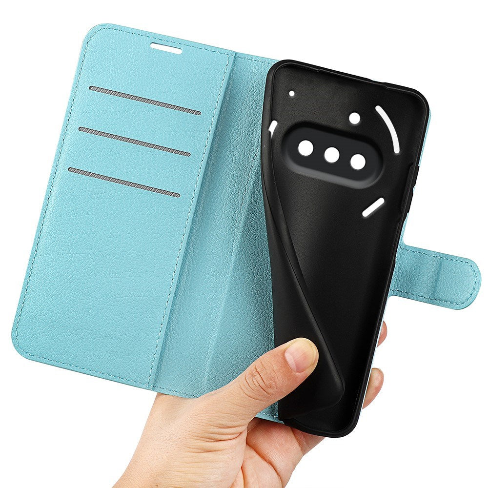 EIDERWOOD - Nothing Phone (3a) - Kunstlæder Flip Cover m. Kortholder & Ståfunktion - Blå