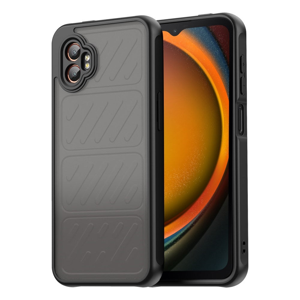 EIDERWOOD Samsung Galaxy Xcover 7 Pro Hybrid Plastik Mobil Cover m. Mat Bagside - Gennemsigtig / Sort
