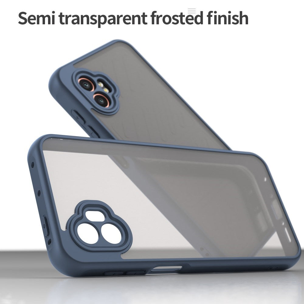 EIDERWOOD Samsung Galaxy Xcover 7 Pro Hybrid Plastik Mobil Cover m. Mat Bagside - Gennemsigtig / Blå