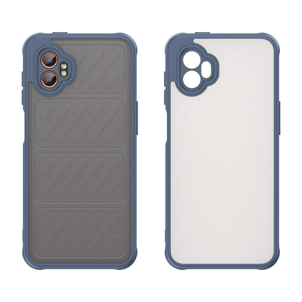 EIDERWOOD Samsung Galaxy Xcover 7 Pro Hybrid Plastik Mobil Cover m. Mat Bagside - Gennemsigtig / Blå