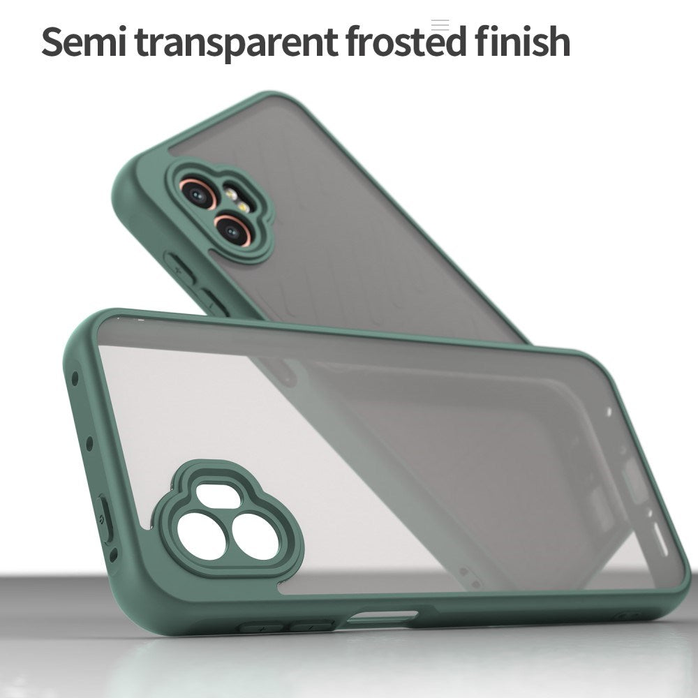 EIDERWOOD Samsung Galaxy Xcover 7 Pro Hybrid Plastik Mobil Cover m. Mat Bagside - Gennemsigtig / Grøn