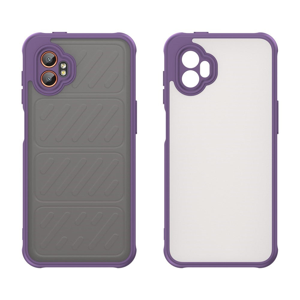 EIDERWOOD Samsung Galaxy Xcover 7 Pro Hybrid Plastik Mobil Cover m. Mat Bagside - Gennemsigtig / Lilla