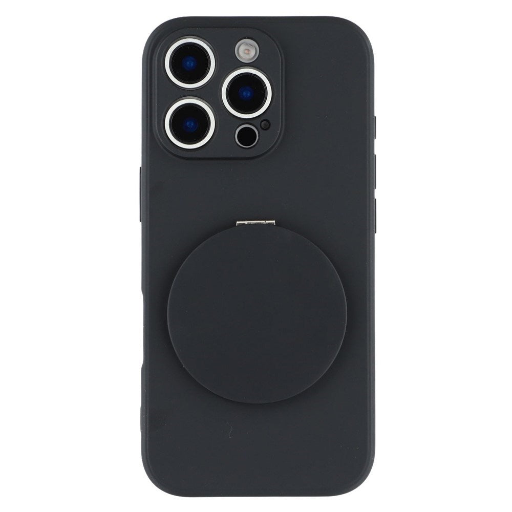 EIDERWOOD iPhone 16 Pro Hybrid Mobil Cover inkl. Kickstand m. Spejl - Sort