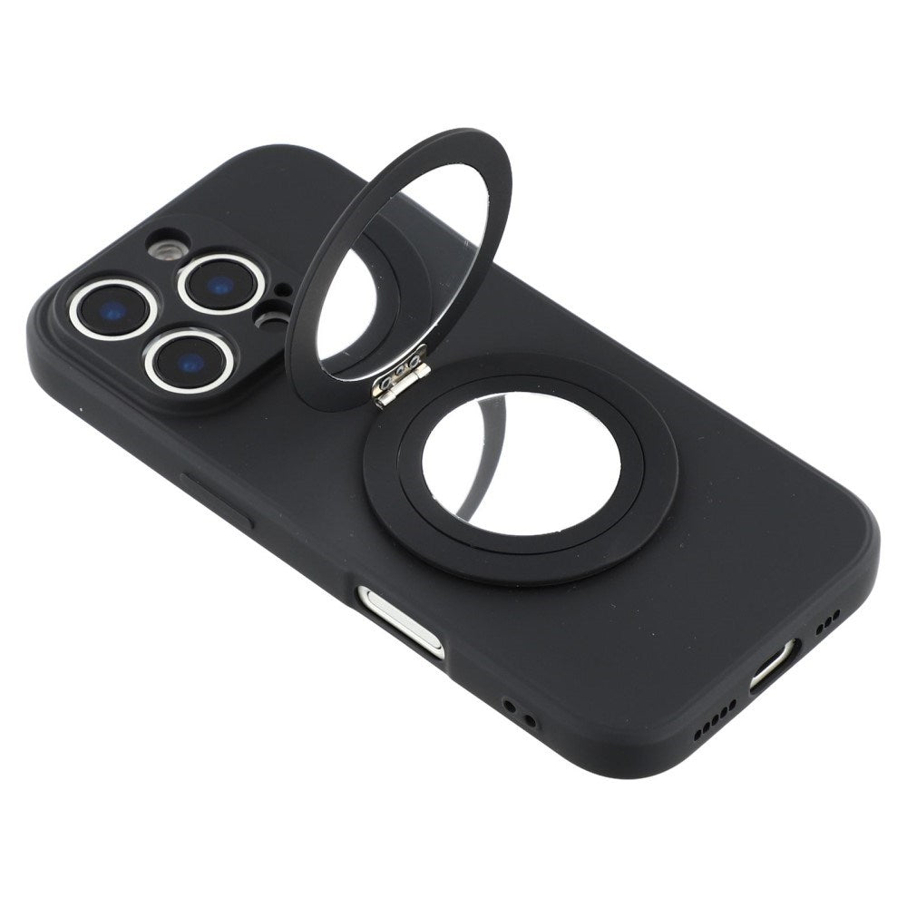 EIDERWOOD iPhone 16 Pro Hybrid Mobil Cover inkl. Kickstand m. Spejl - Sort