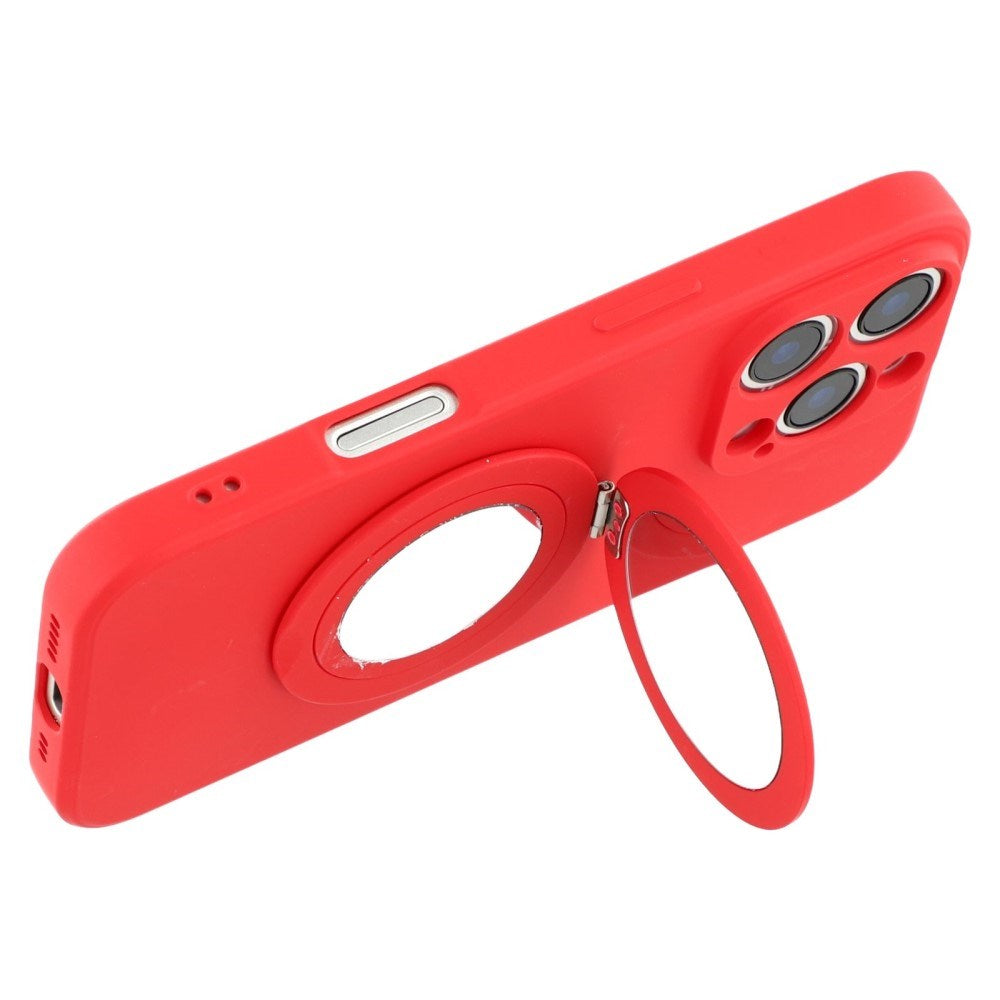 EIDERWOOD iPhone 16 Pro Hybrid Mobil Cover inkl. Kickstand m. Spejl - Rød