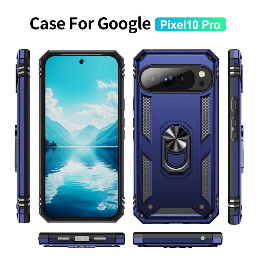 EIDERWOOD Google Pixel 10 / 10 Pro Håndværker Mobil Cover m. 360 Roterbar Kickstand - Blå