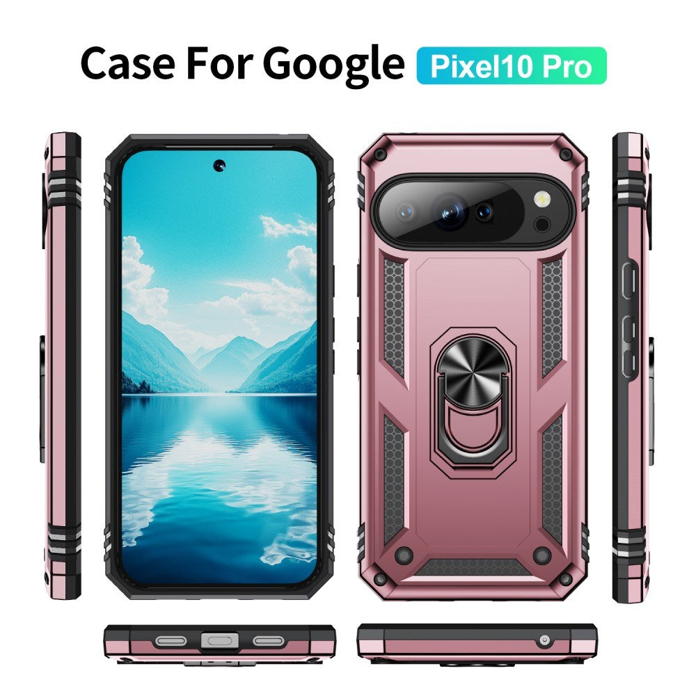 EIDERWOOD Google Pixel 10 / 10 Pro Håndværker Mobil Cover m. 360 Roterbar Kickstand - Rose Gold