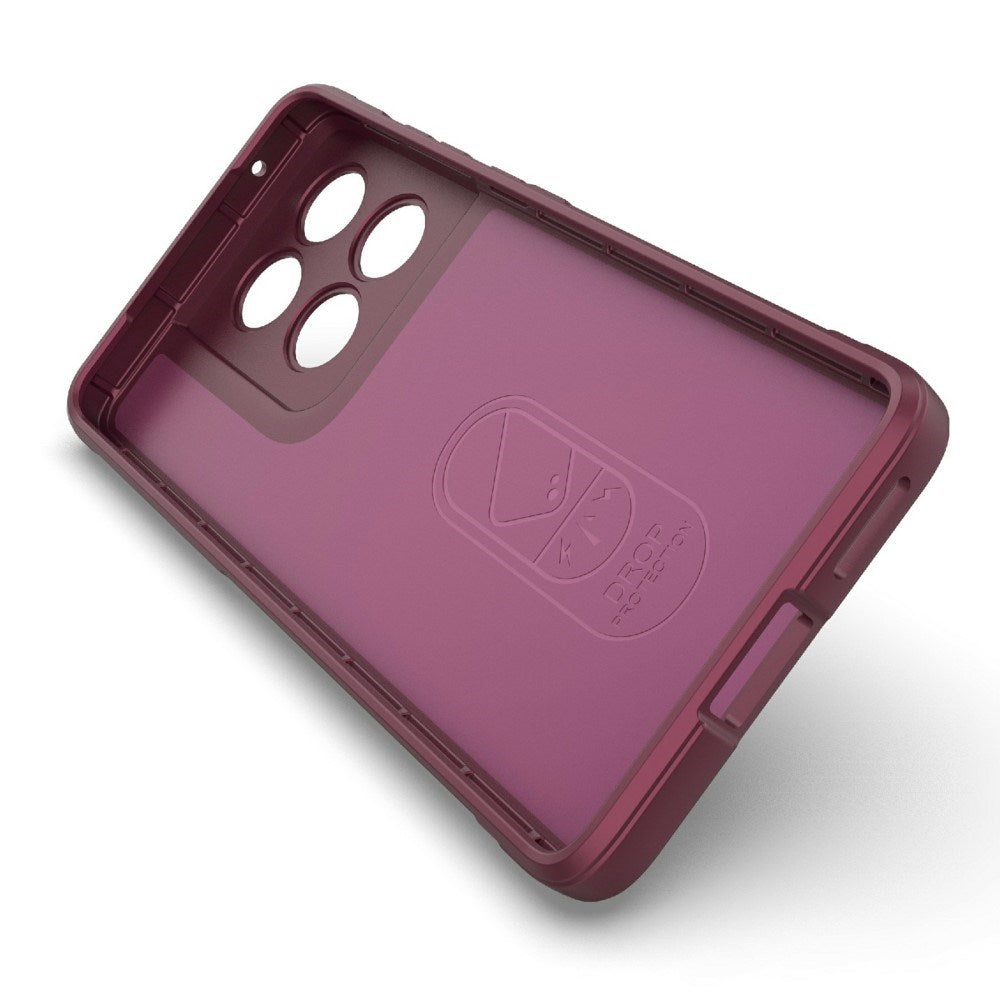 EIDERWOOD - Motorola Edge 60 Fusion - Fleksibelt Plastik Cover - Mørkerød