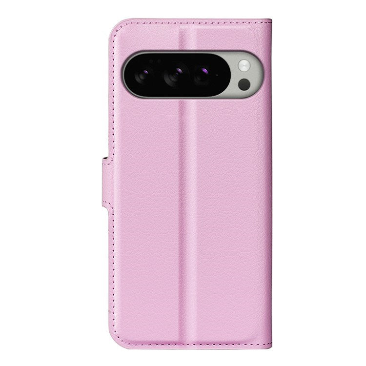 Google Pixel 10 Pro XL - EIDERWOOD Kunstlæder Flip Cover m. Kortholder & Ståfunktion - Lyserød