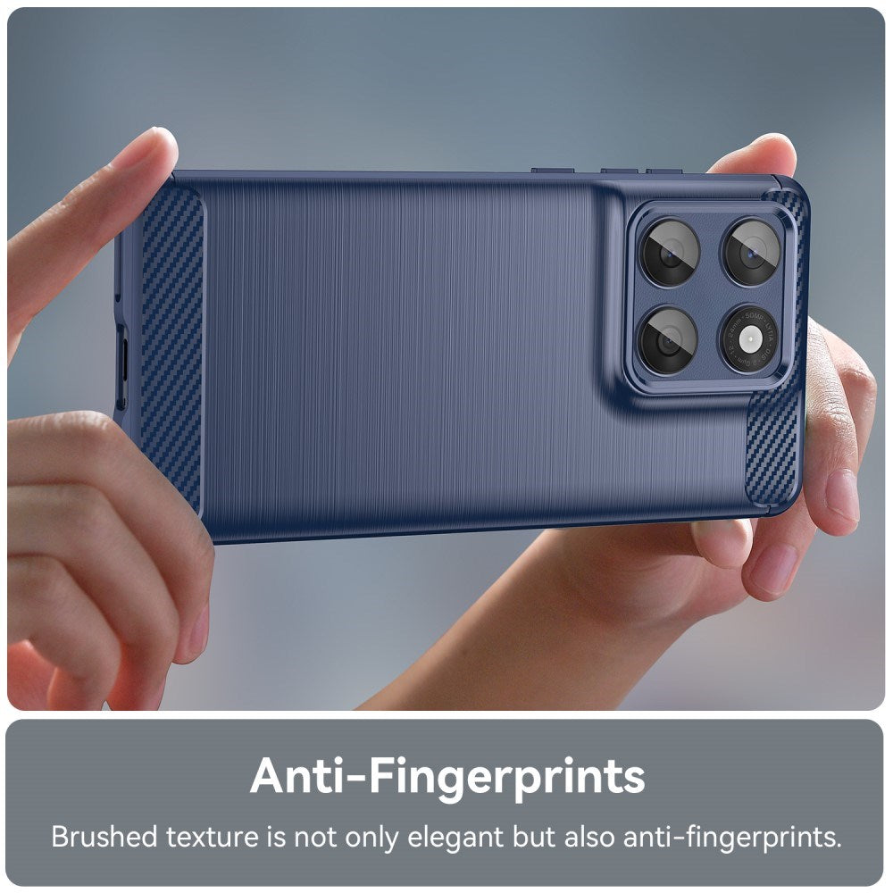 EIDERWOOD Motorola Edge 60 / Edge 60 Fusion Brushed Carbon Mobil Cover - Blå