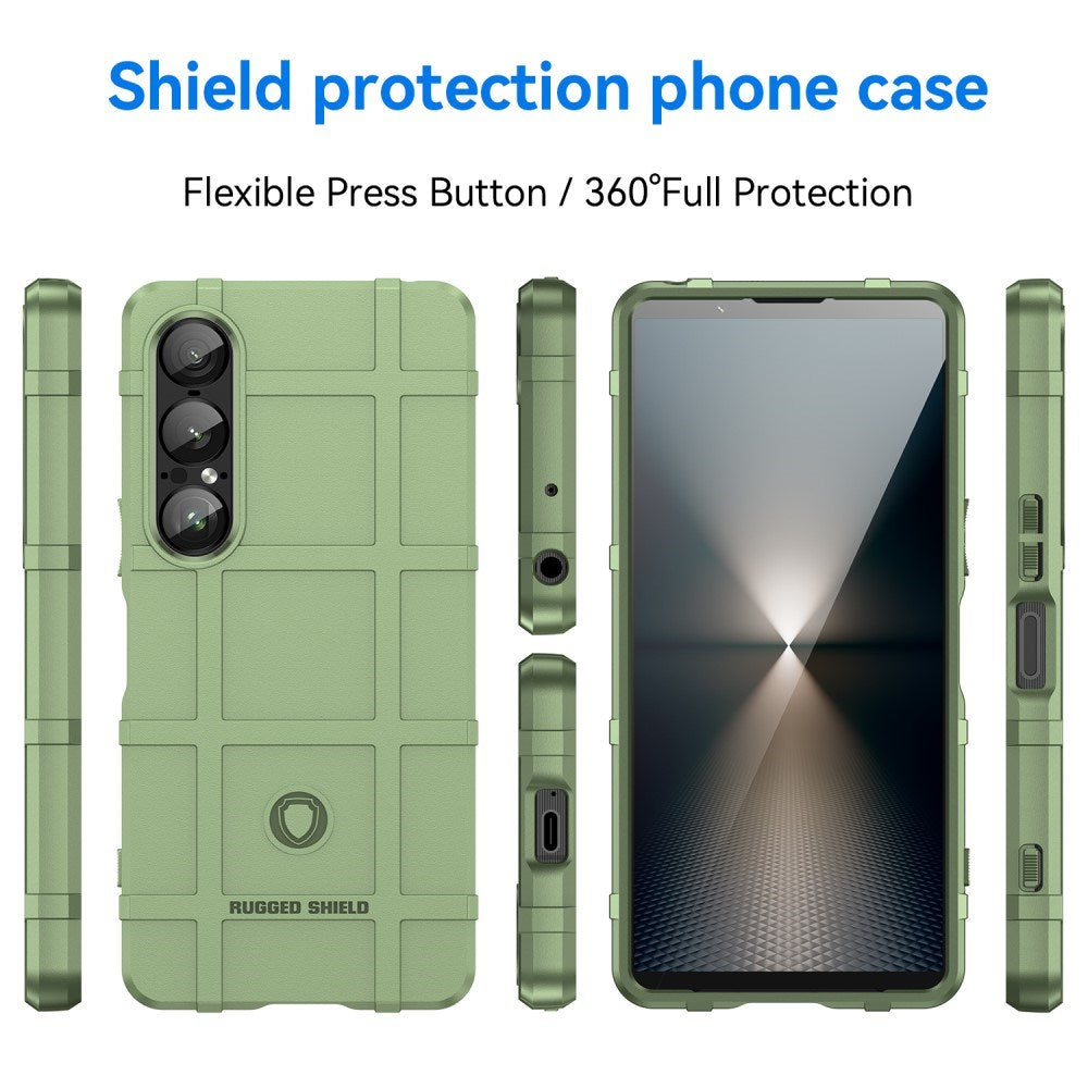 Sony Xperia 1 VII - EIDERWOOD Rugged Shield Håndværker Cover - Grøn