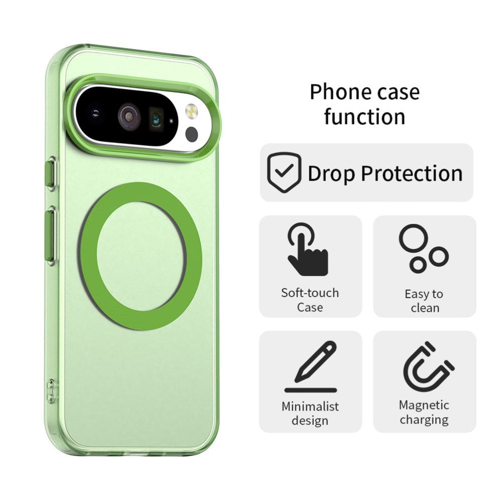EIDERWOOD Google Pixel 10 / 10 Pro Hybrid Plast Bagside Cover - MagSafe Kompatibel - Gennemsigtig / Grøn