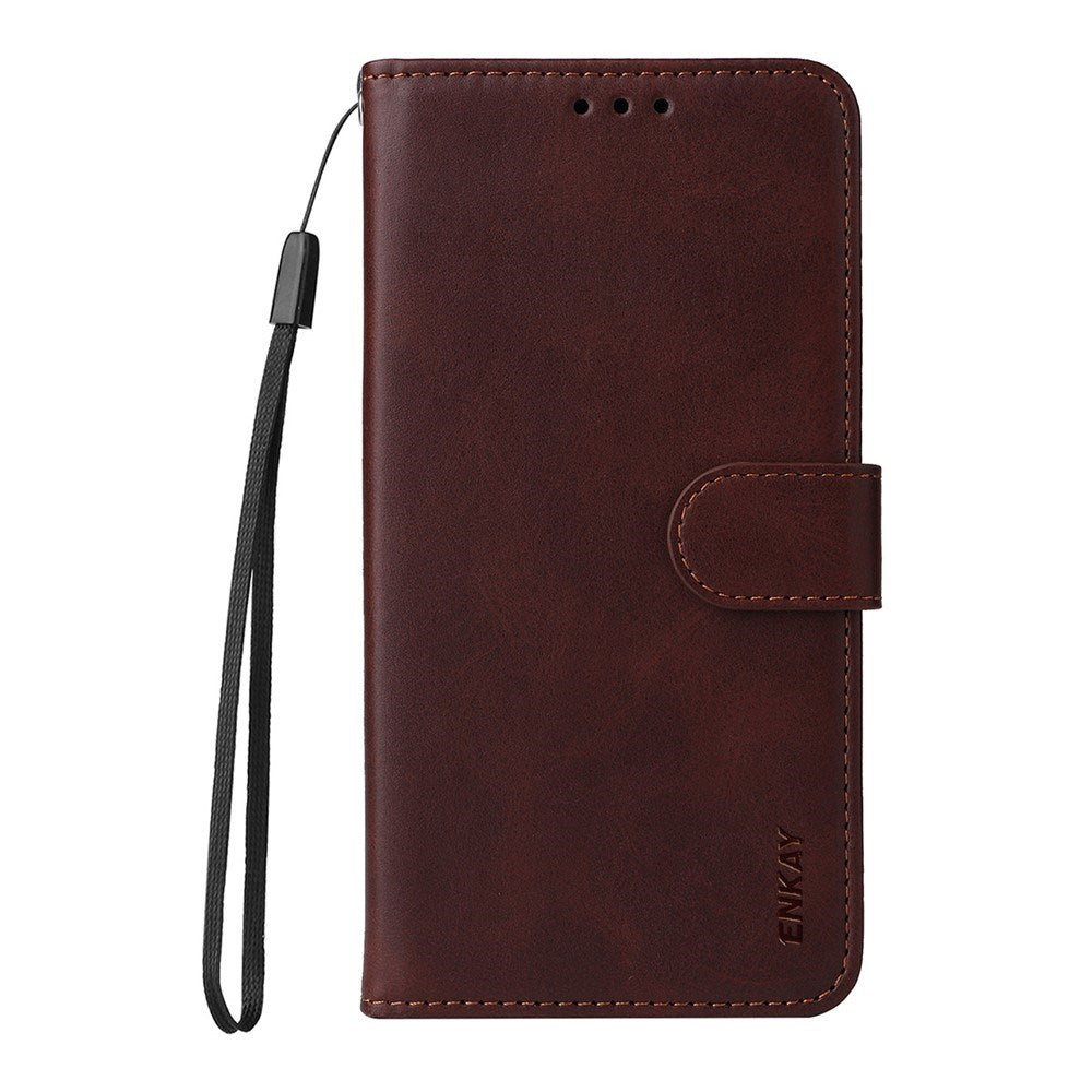 Motorola Edge 60 / Edge 60 Fusion - EIDERWOOD 2-i-1 Kunstlæder Flip Cover m. Skærmbeskyttelsesglas - Brun