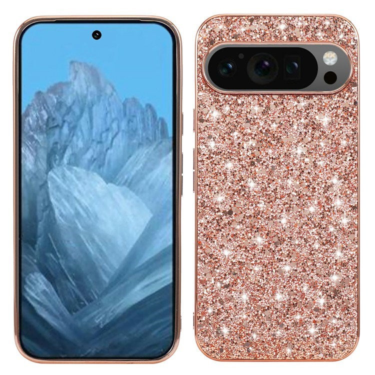 Google Pixel 10 / 10 Pro - EIDERWOOD Glitter Cover - Rose Gold