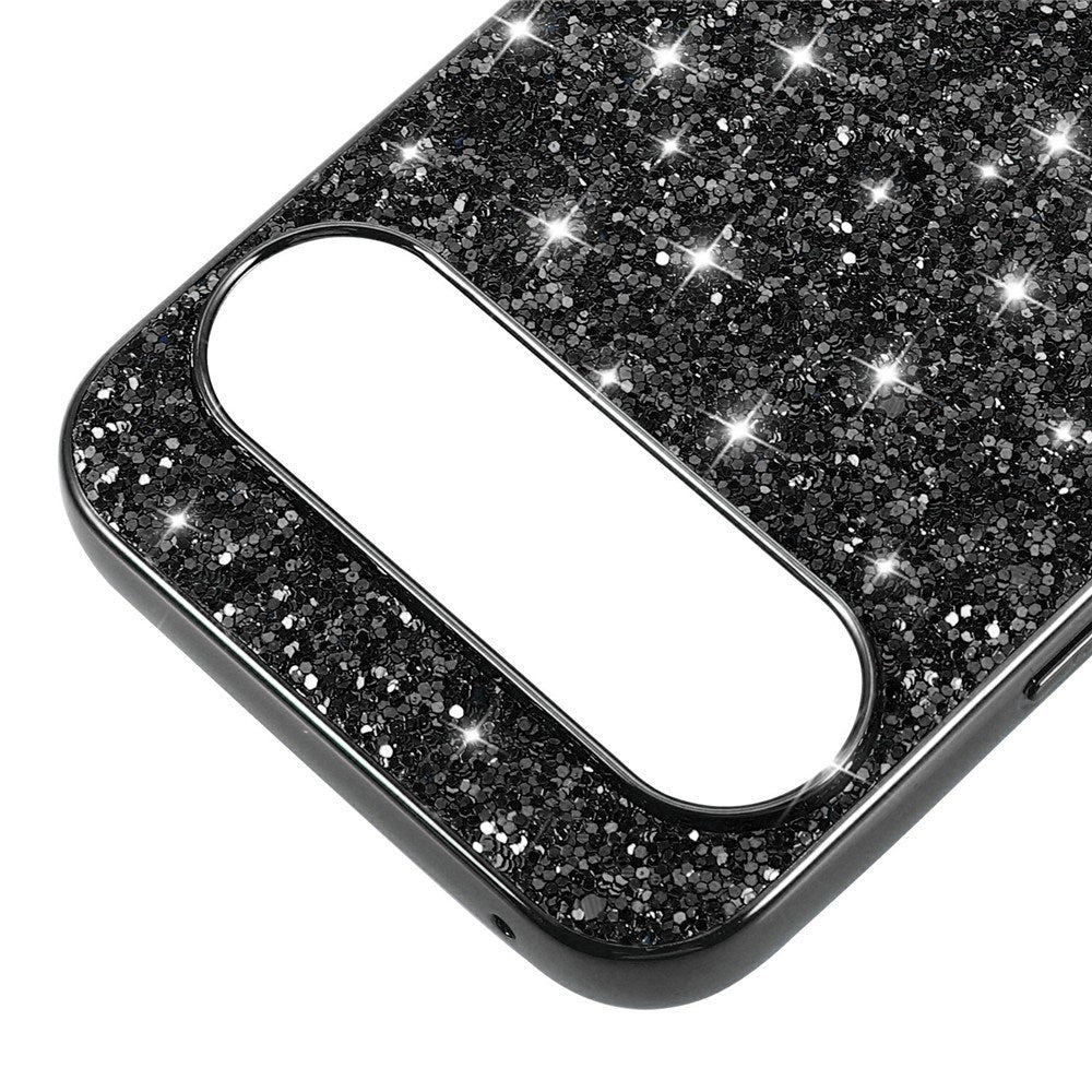 Google Pixel 10 Pro XL - EIDERWOOD Glitter Cover - Sort