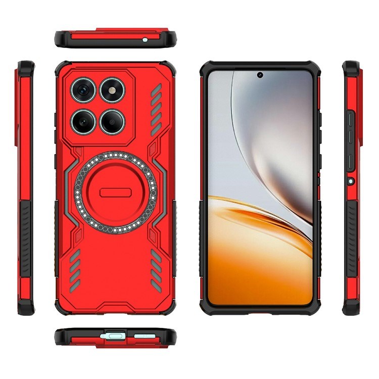 Motorola Edge 60 / Edge 60 Fusion - EIDERWOOD Hybrid Plastik Cover m. Varmeafledning - Rød