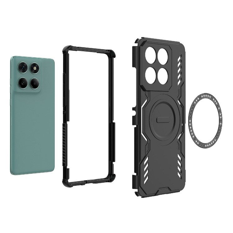 Motorola Edge 60 / Edge 60 Fusion - EIDERWOOD Hybrid Plastik Cover m. Varmeafledning - Rød