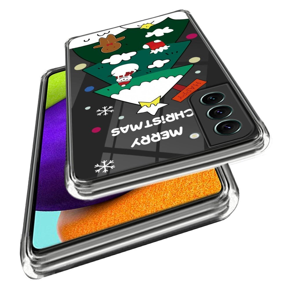 Samsung Galaxy S23 TPU Plast Mobil Julecover - Juletræ