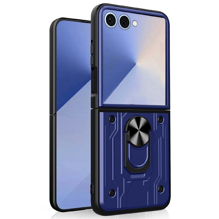 Samsung Galaxy Z Flip7 - EIDERWOOD Hybrid Håndværker Cover m. Kickstand - Blå