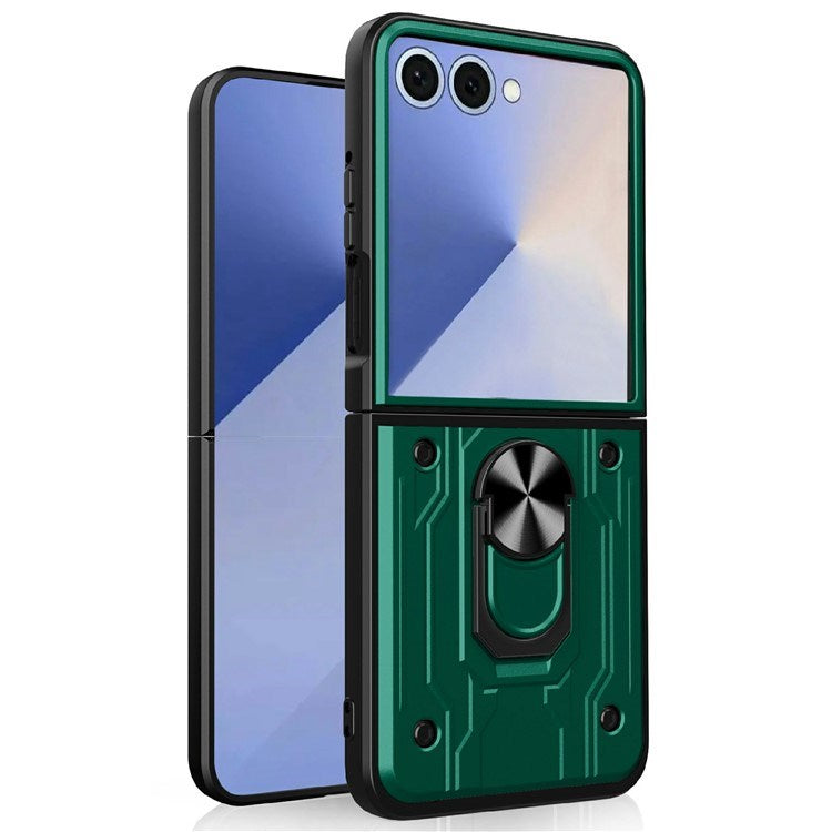 Samsung Galaxy Z Flip7 - EIDERWOOD Hybrid Håndværker Cover m. Kickstand - Grøn