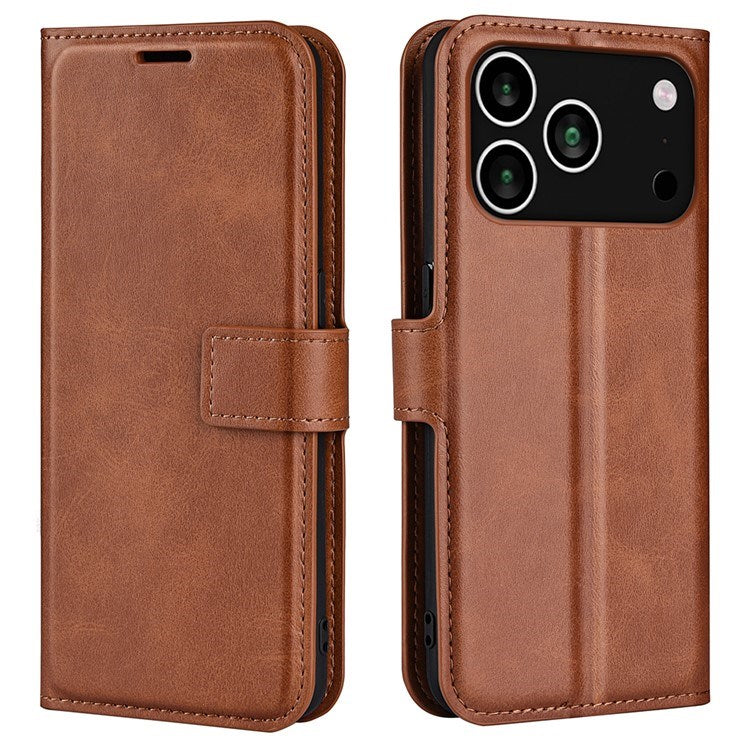 iPhone 17 Pro Max - EIDERWOOD Kunstlæder Flip Cover m. Ståfunktion & Kortholder - Lysebrun