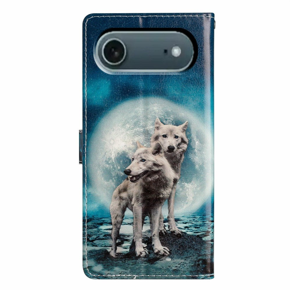 iPhone Air - EIDERWOOD Imiteret Læder Cover m. Pung & Strop - Ulve