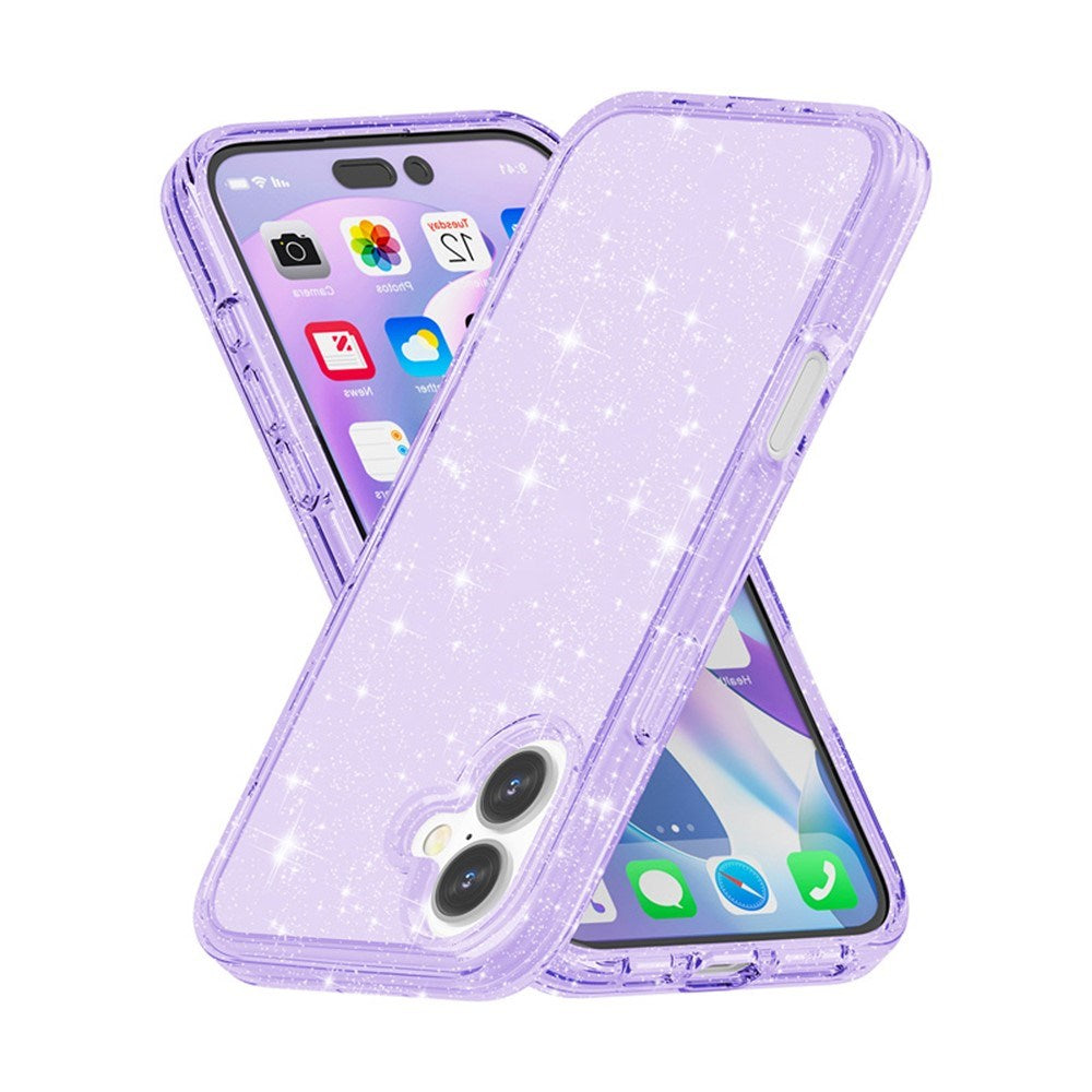 EIDERWOOD iPhone 17 Hybrid Plastik Mobil Cover - Lilla Glitter