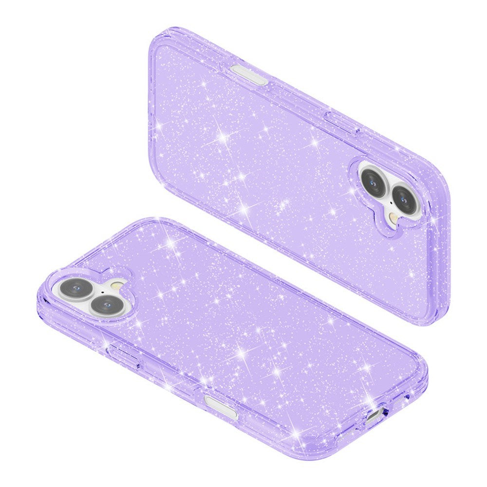EIDERWOOD iPhone 17 Hybrid Plastik Mobil Cover - Lilla Glitter
