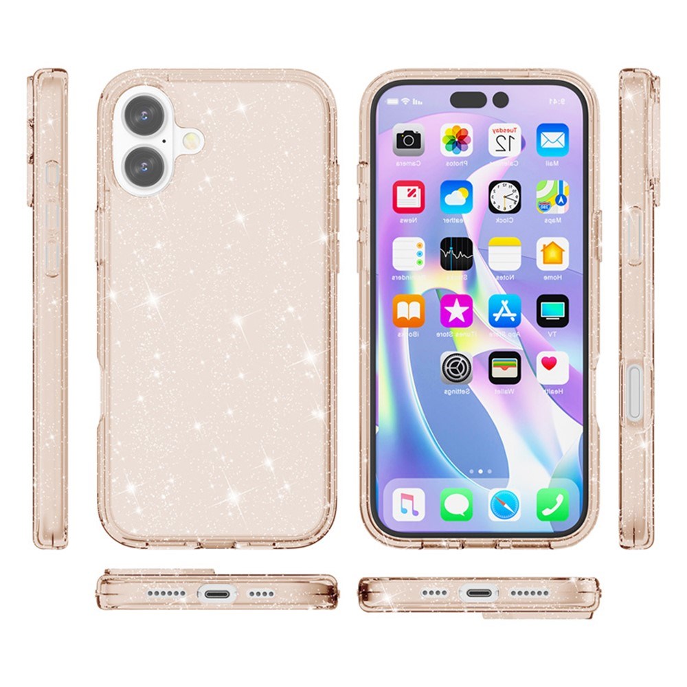 EIDERWOOD iPhone 17 Hybrid Plastik Mobil Cover - Guld Glitter
