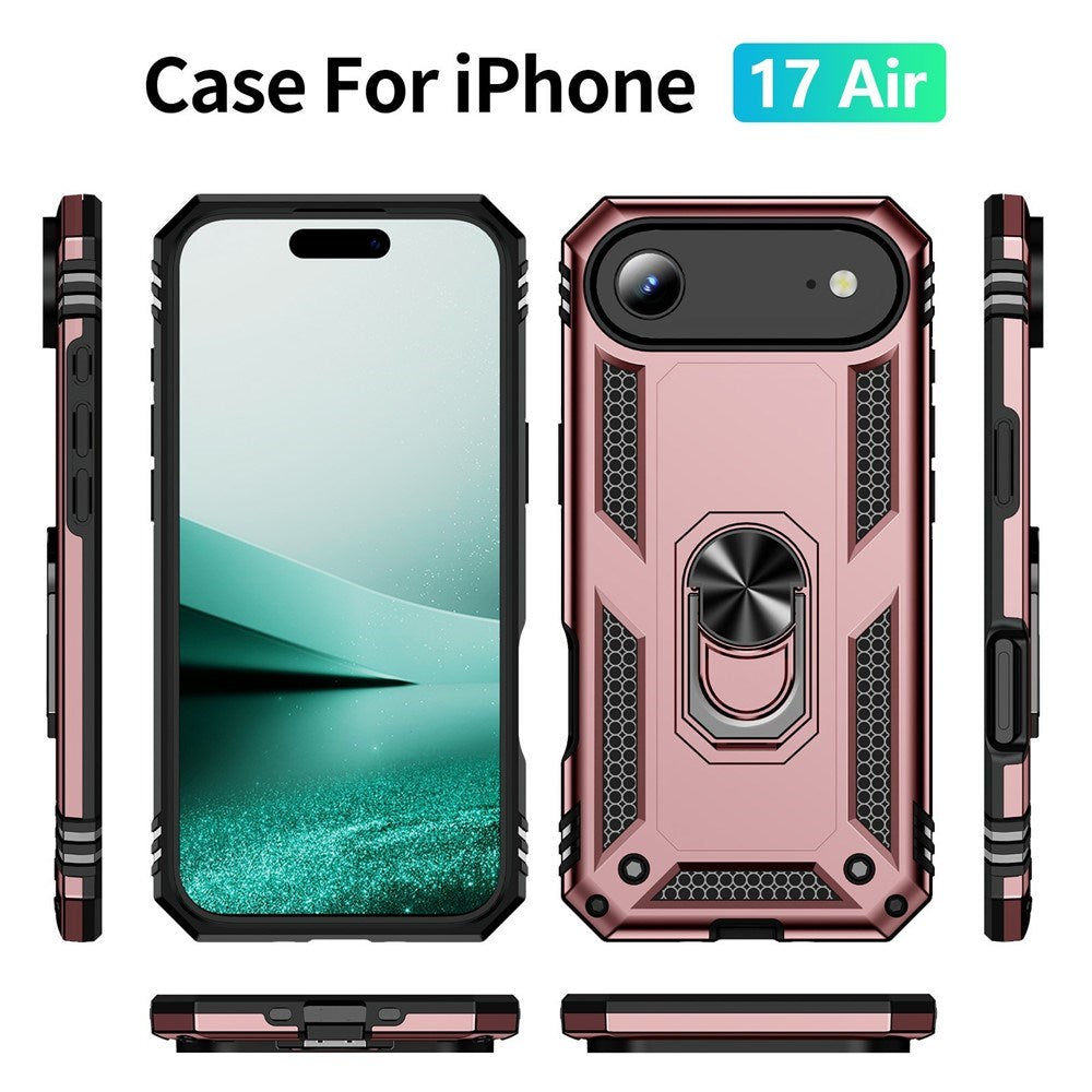 iPhone Air - EIDERWOOD Hybrid Håndværker Cover m. Kickstand - Rose Gold