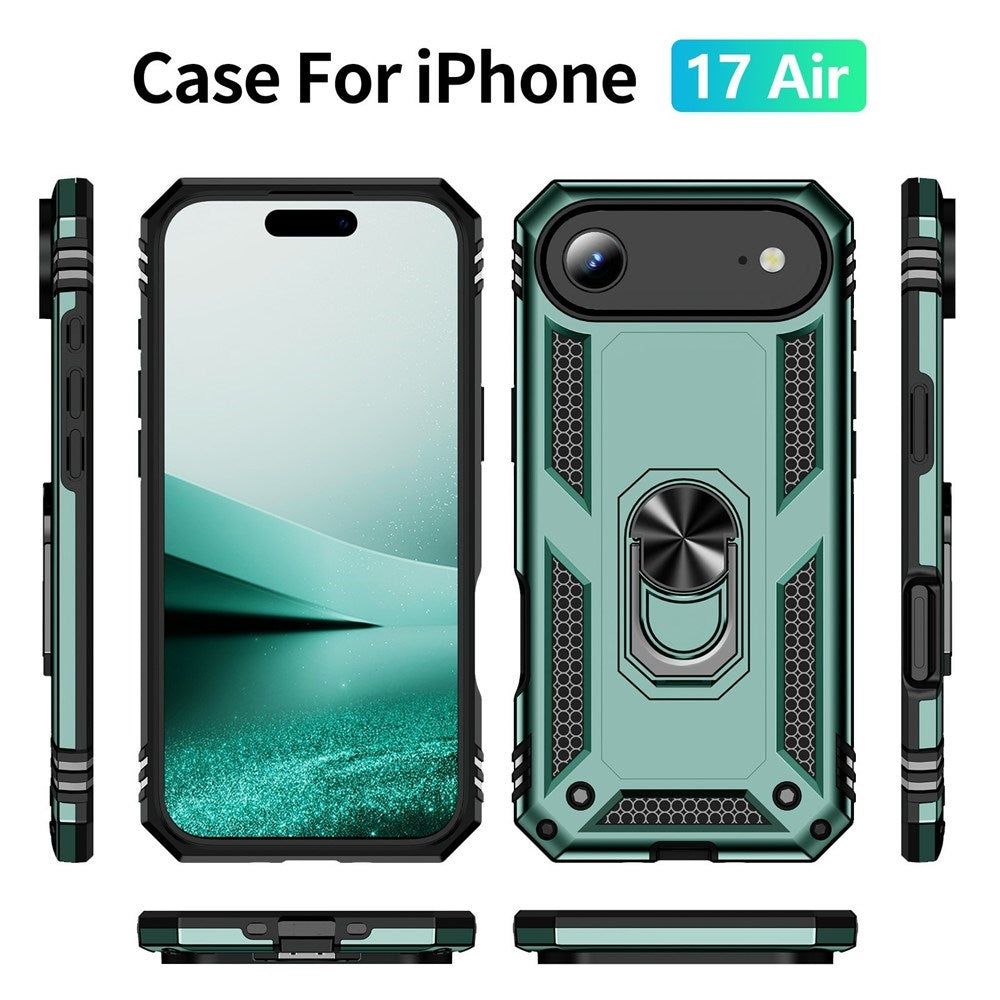 iPhone Air - EIDERWOOD Hybrid Håndværker Cover m. Kickstand - Grøn