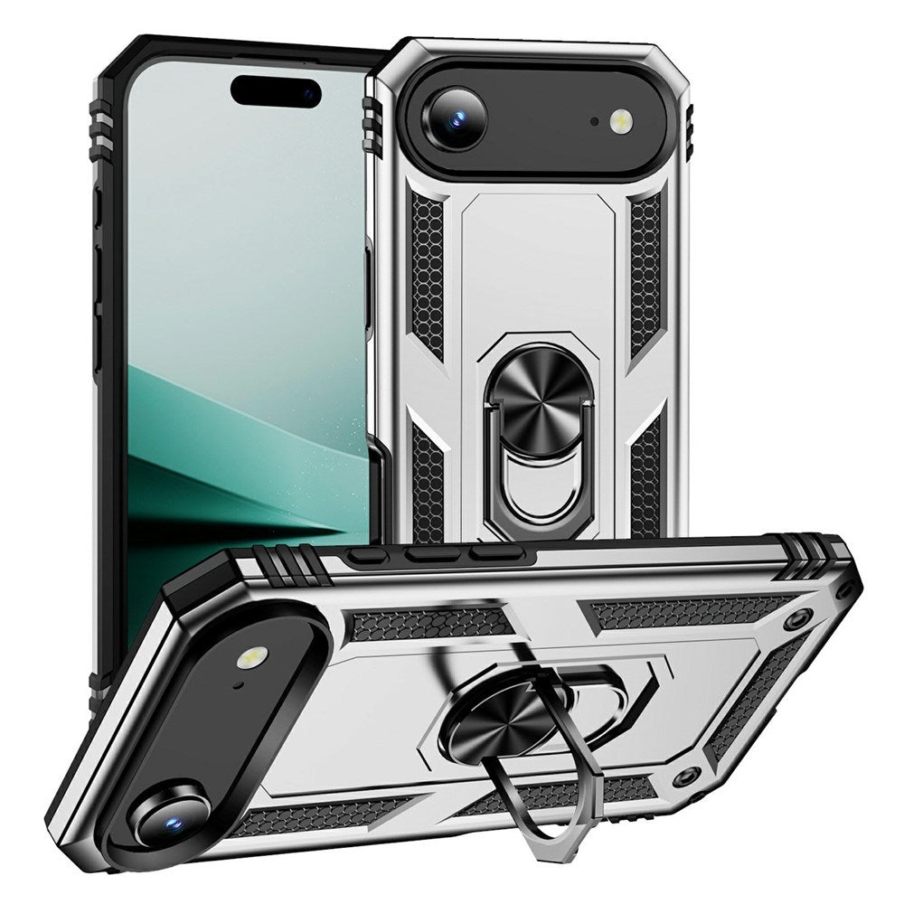 iPhone Air - EIDERWOOD Hybrid Håndværker Cover m. Kickstand - Sølv