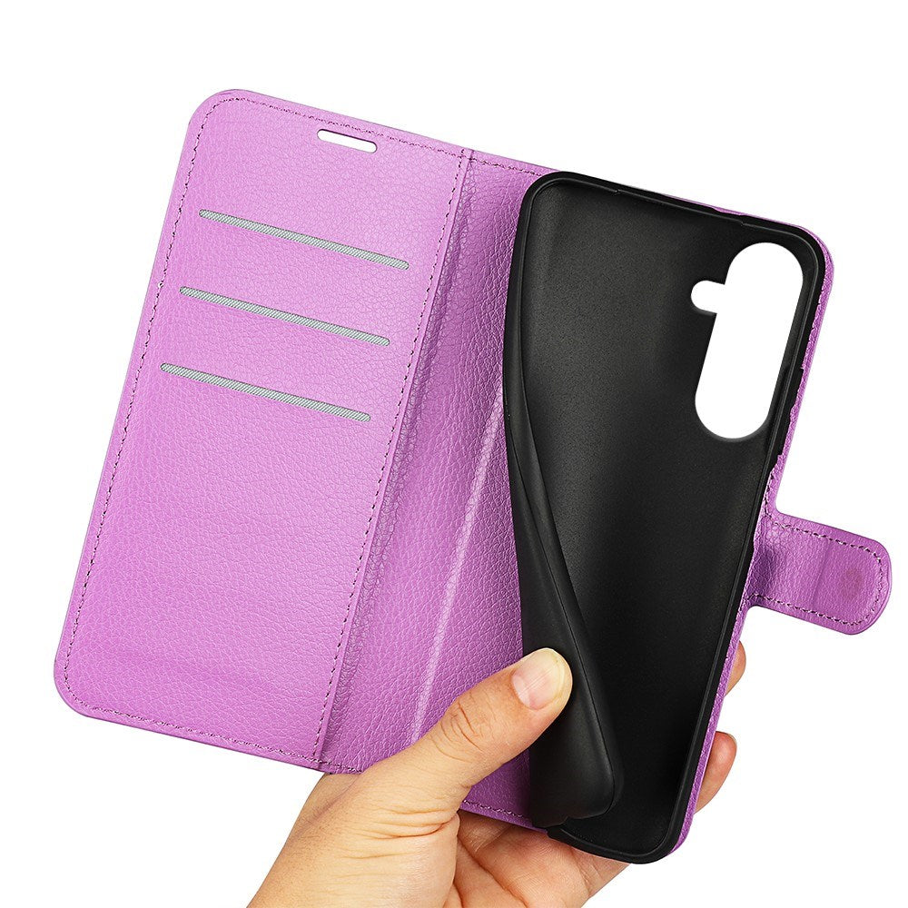 EIDERWOOD Samsung Galaxy A17 (5G) Litchi Kunstlæder Flip Cover m. Pung - Lilla
