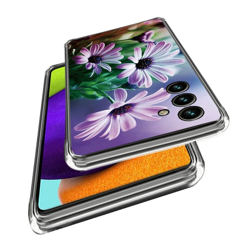 Samsung Galaxy A14 (5G) Fleksibelt Mobil Cover m. Print - Lilla Blomst