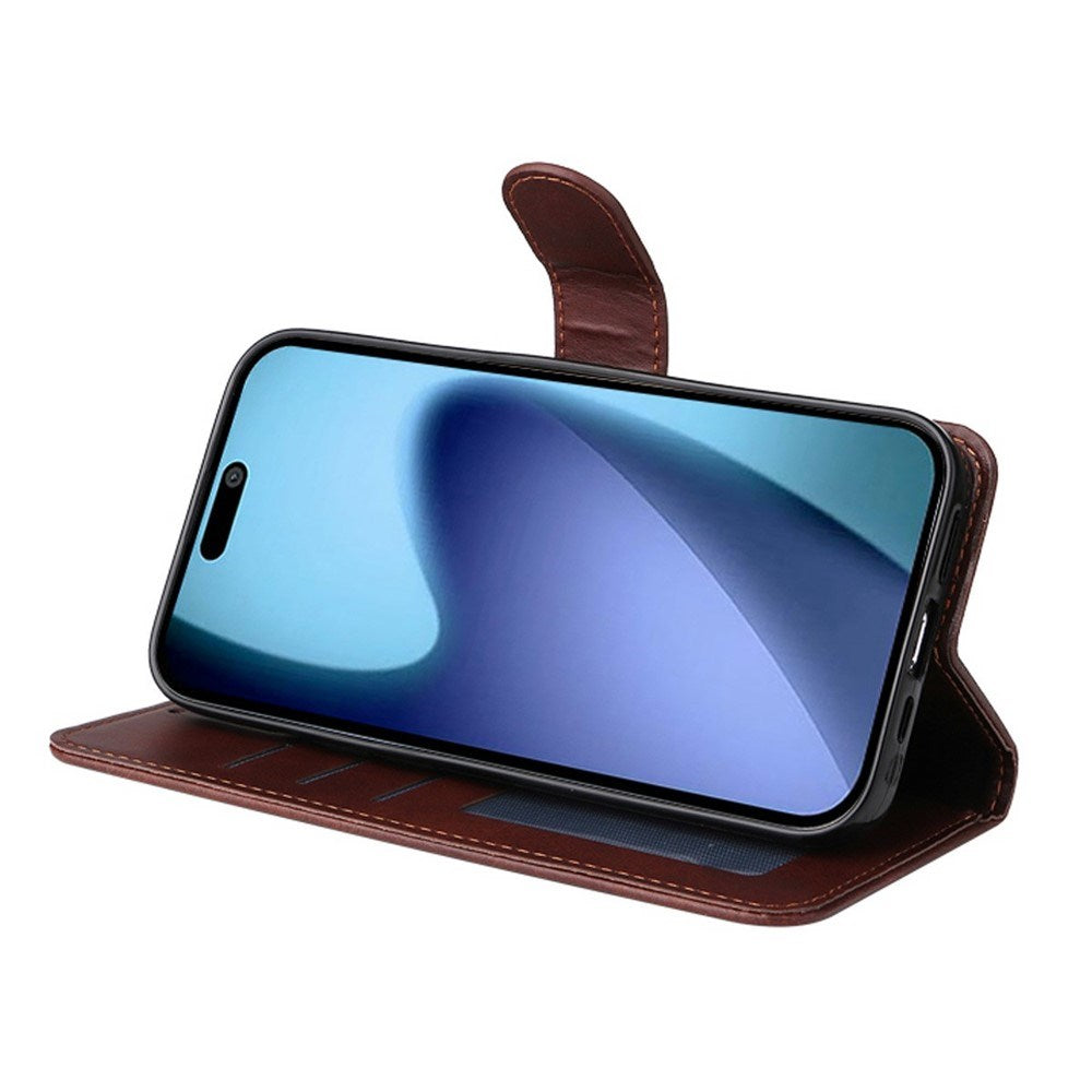 EIDERWOOD iPhone Air Kunstlæder Flip Cover - inkl. Skærmbeskyttelse - Blå