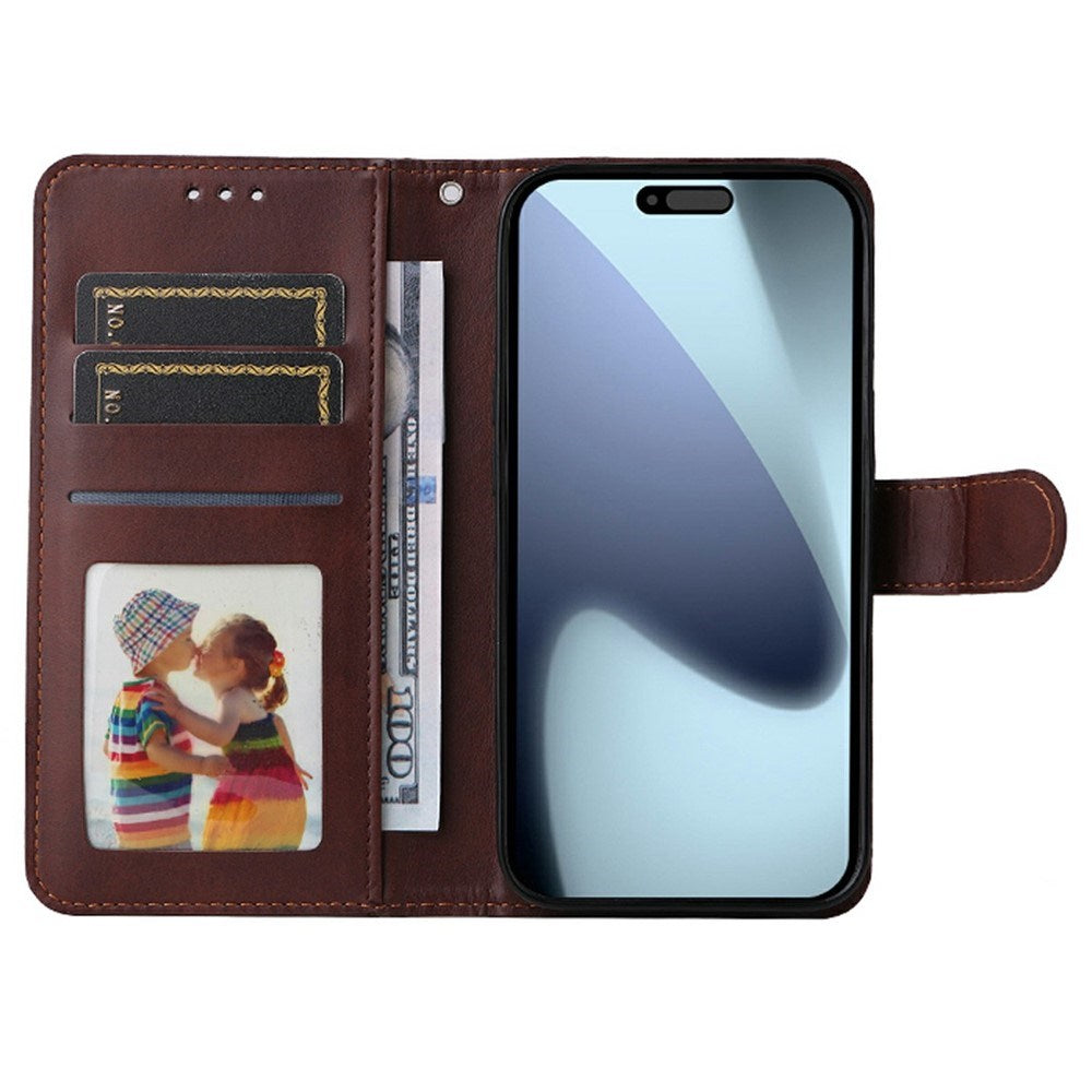 EIDERWOOD iPhone 17 Pro Max Kunstlæder Flip Cover - inkl. Skærmbeskyttelse - Brun