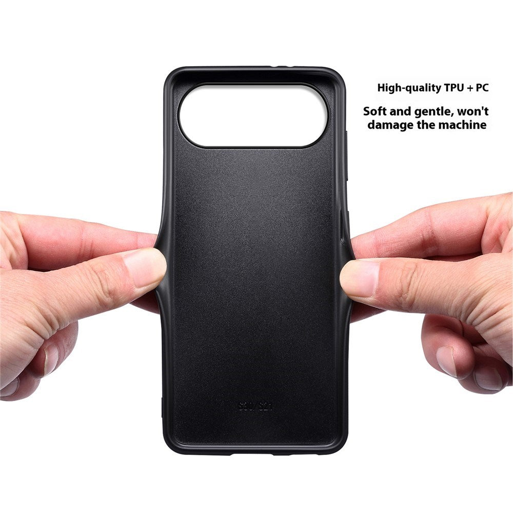 EIDERWOOD iPhone Air Hybrid Plastik Mobil Cover m. Lædertekstur - Sort