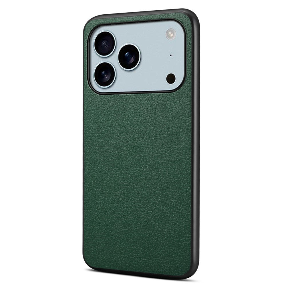 EIDERWOOD iPhone 17 Pro Hybrid Plastik Mobil Cover m. Lædertekstur - Grøn