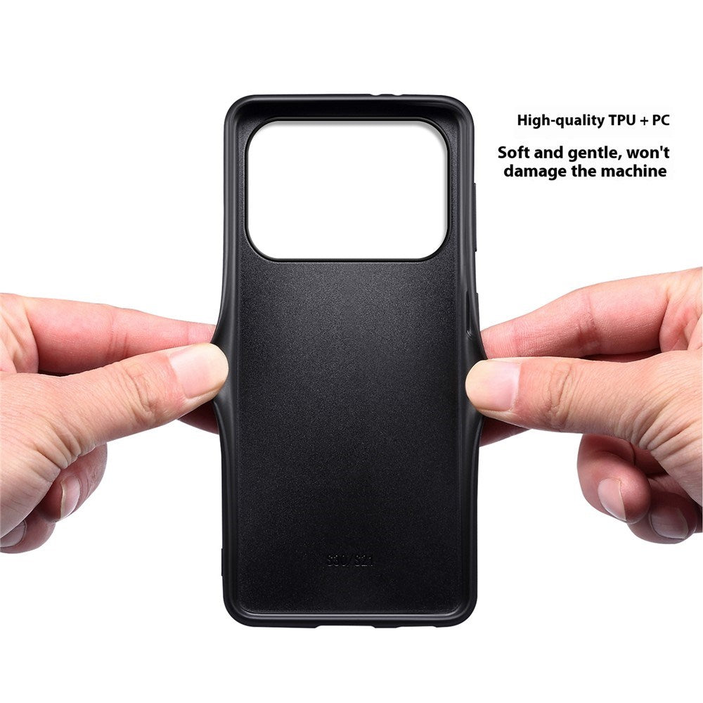 EIDERWOOD iPhone 17 Pro Hybrid Plastik Mobil Cover m. Lædertekstur - Orange