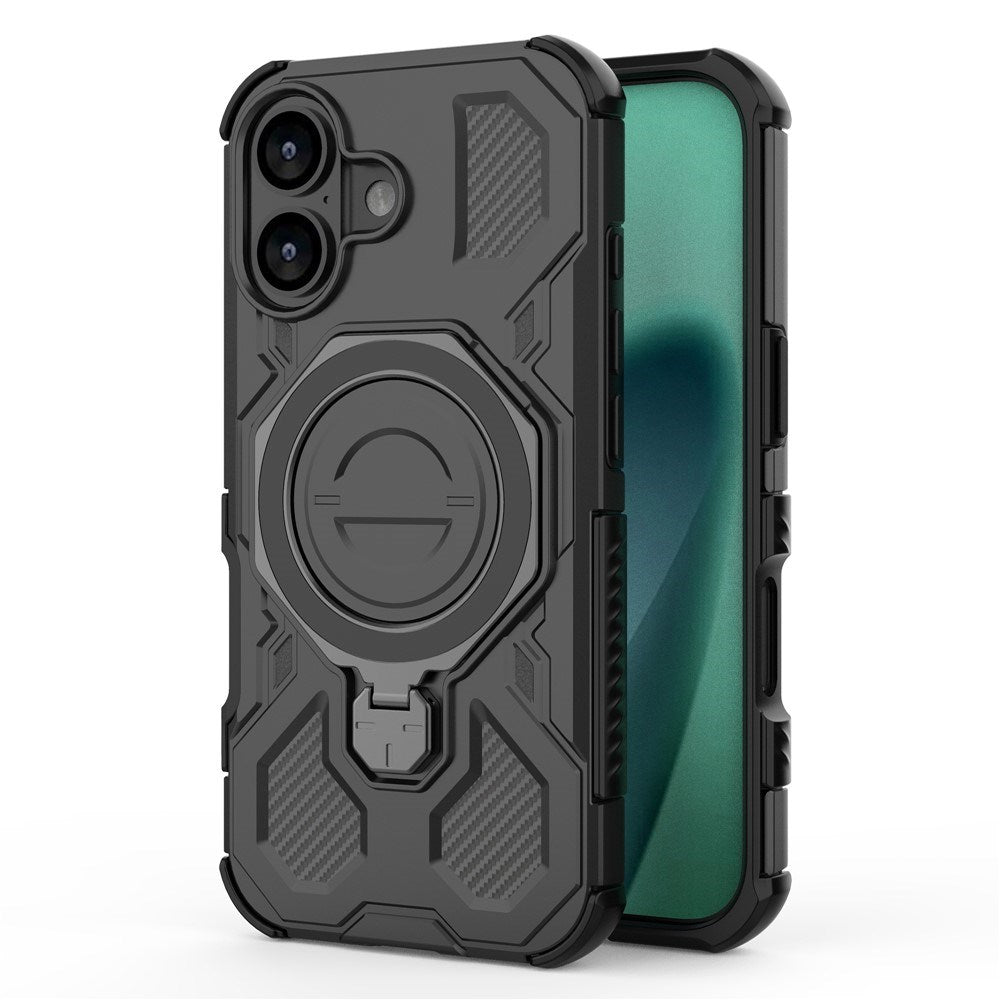 EIDERWOOD iPhone 17 Håndværker Mobil Cover - Magnetisk Kickstand - MagSafe Kompatibel - Sort