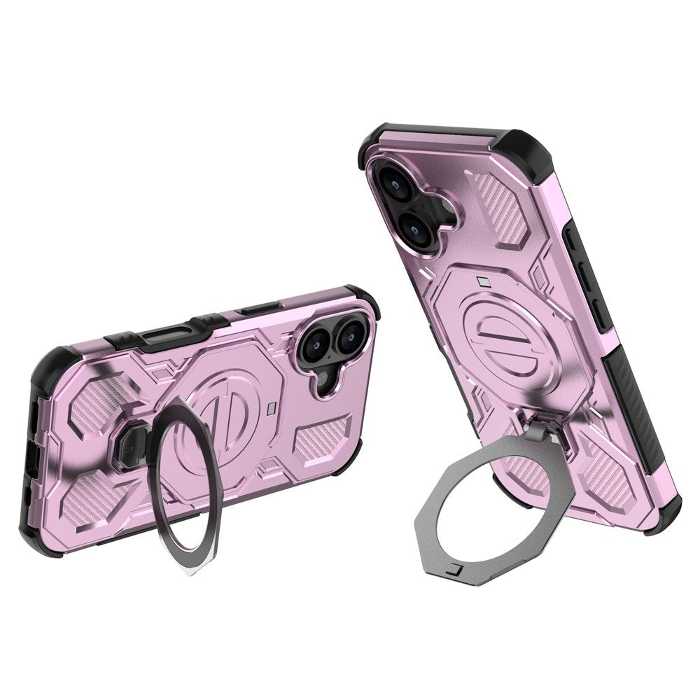 EIDERWOOD iPhone 17 Håndværker Mobil Cover - Magnetisk Kickstand - MagSafe Kompatibel - Lyserød