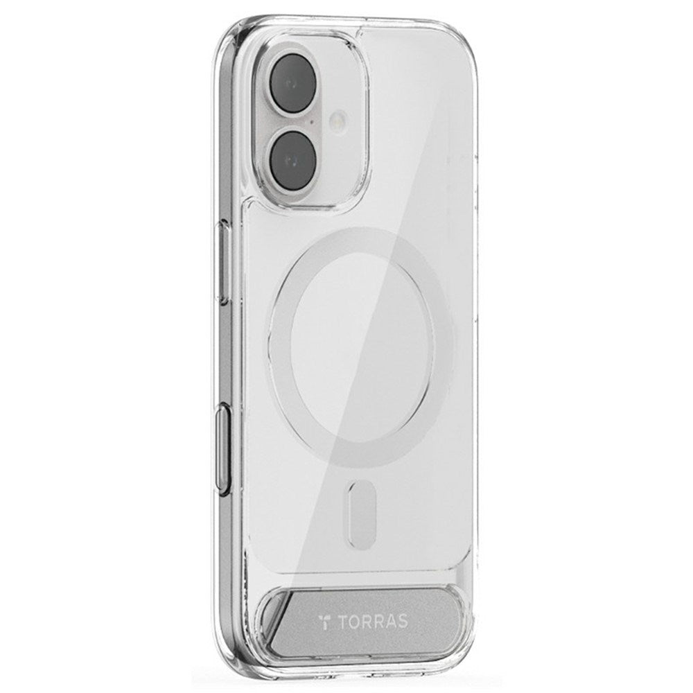 iPhone 17 - TORRAS Pstand Hybrid Plastik Cover m. Kickstand - MagSafe Kompatibel - Gennemsigtig
