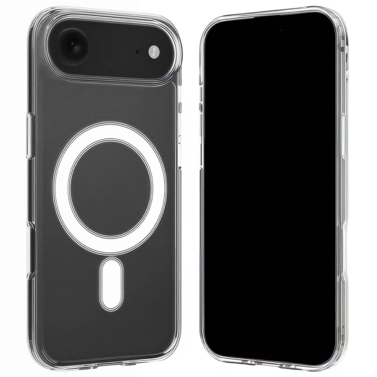 iPhone Air Hybrid Mobil Cover - inkl. 2 x Skærmbeskyttelsesglas - MagSafe Kompatibel - Gennemsigtig / Hvid