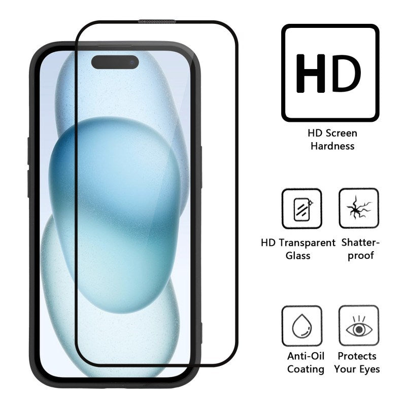 iPhone 17 Pro Hybrid Mobil Cover - inkl. 2 x Skærmbeskyttelsesglas - MagSafe Kompatibel - Gennemsigtig / Hvid