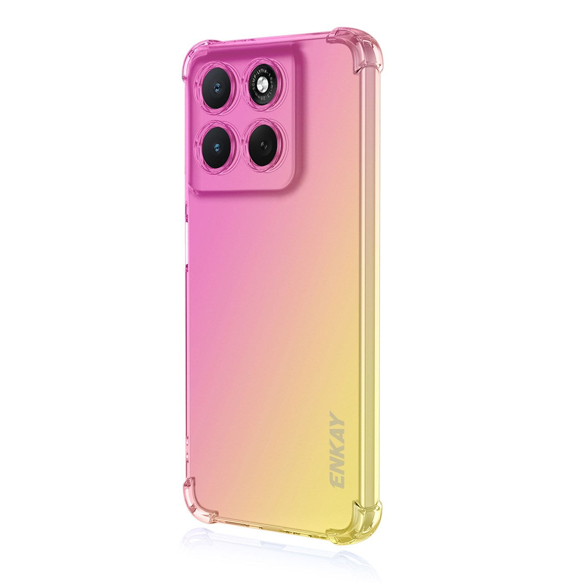 Motorola Moto G86 Power - ENKAY Stødabsorberende Fleksibelt Plastik Cover - Lyserød / Guld