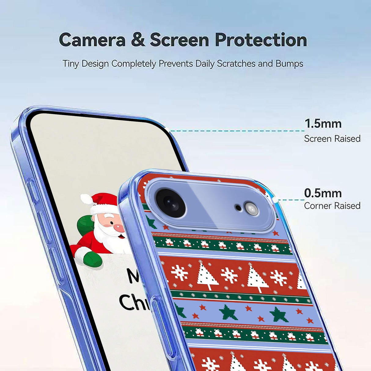 EIDERWOOD iPhone Air Fleksibelt Plast Jule Mobil Cover - Gennemsigtig / Mønster