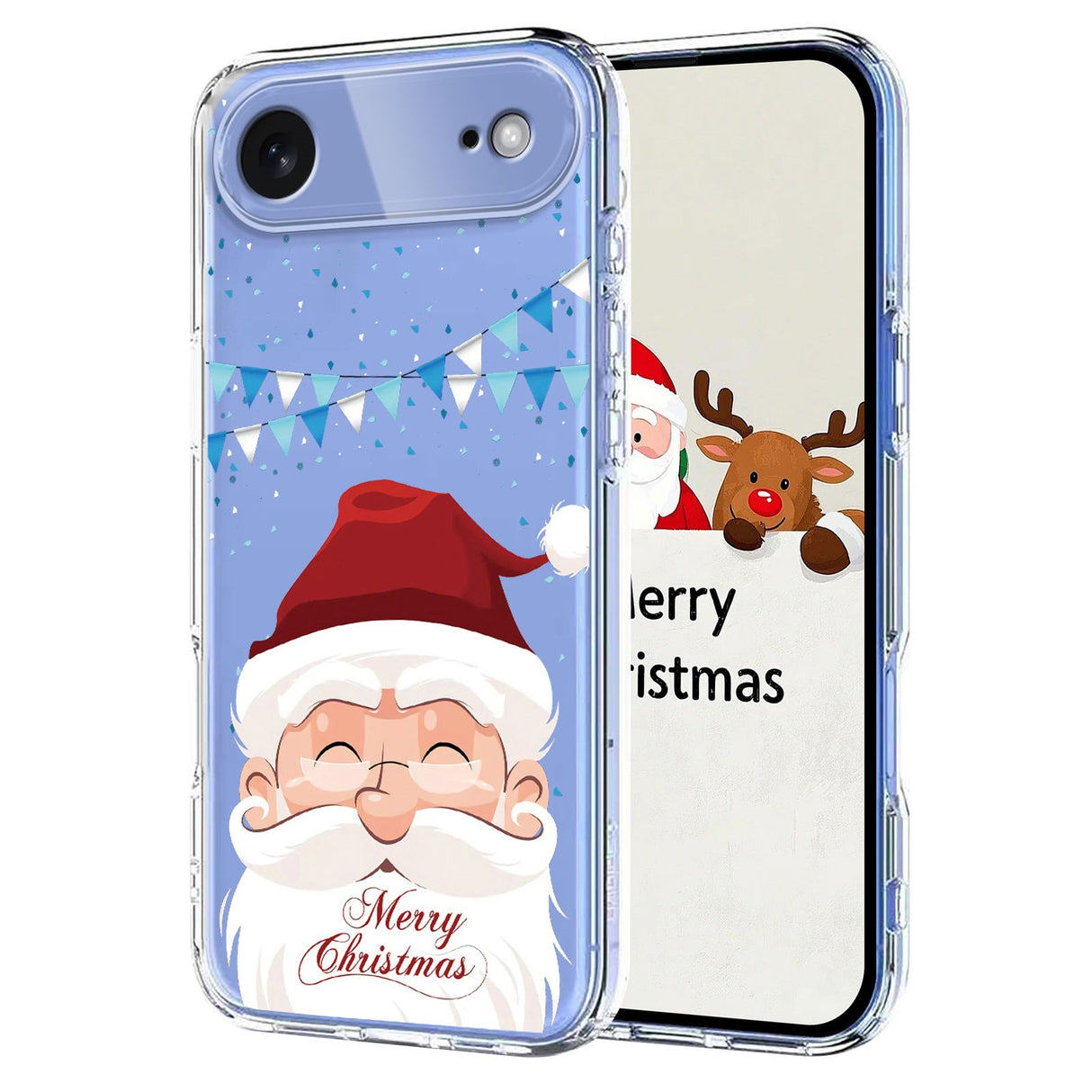 EIDERWOOD iPhone Air Fleksibelt Plast Jule Mobil Cover - Gennemsigtig / Julemanden