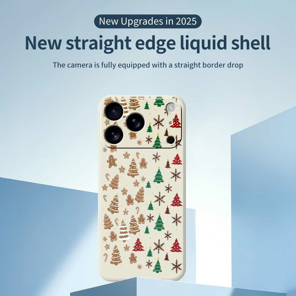 EIDERWOOD iPhone 17 Pro Max Jule Mobilcover - Fleksibelt Plastik - Kagemænd & Juletræer / Beige