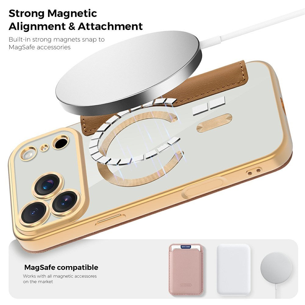 EIDERWOOD iPhone 17 Pro Flip Mobil Cover m. Gennemsigtig Bagside - MagSafe Kompatibel - Brun